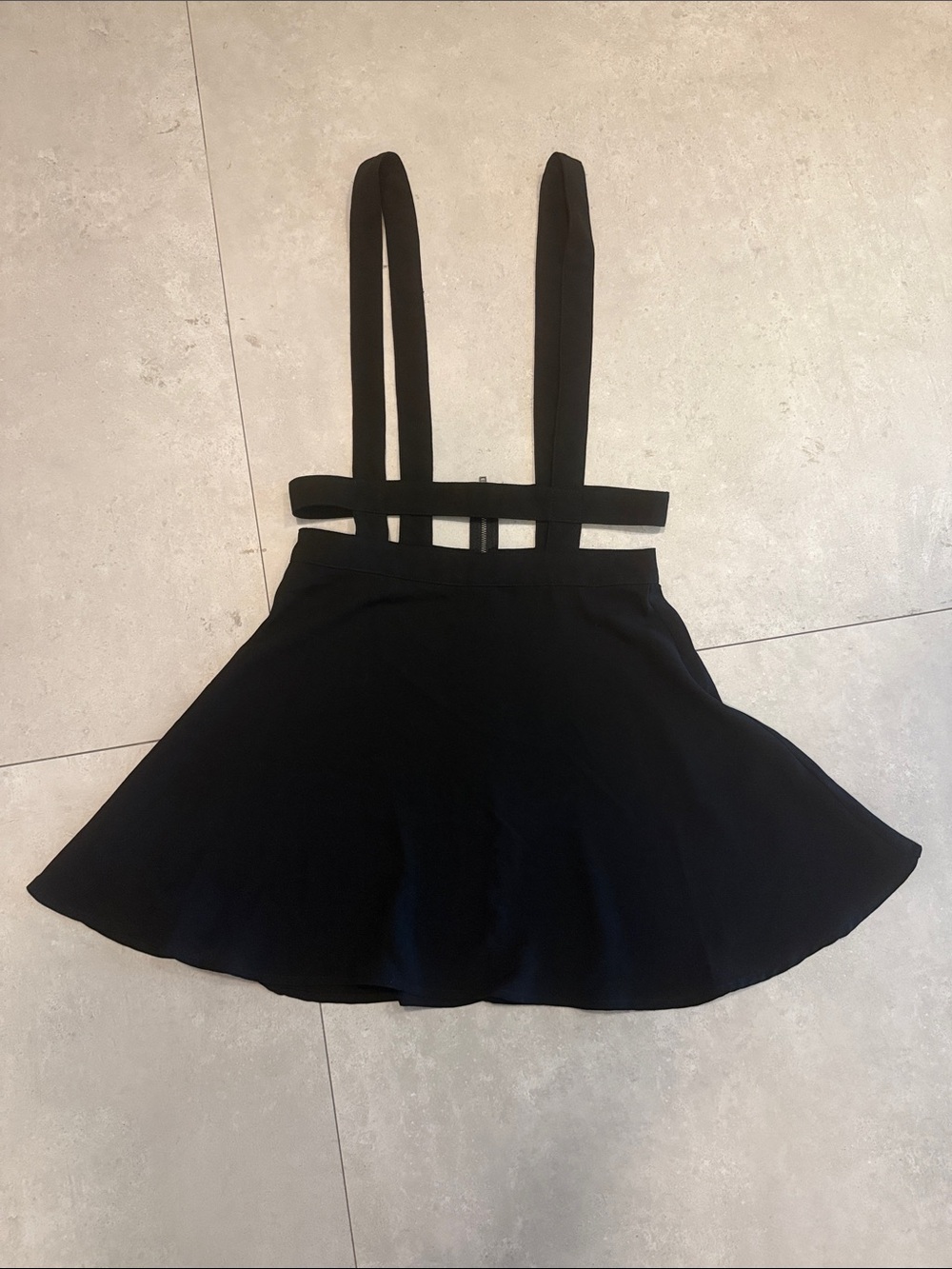 Sparkle & Fade Black Circle Skirt with Suspender Straps